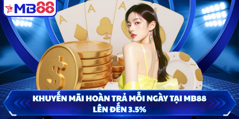 Khuyến Mãi Hoàn Trả Mỗi Ngày Tại MB88 Lên Đến 3.5%